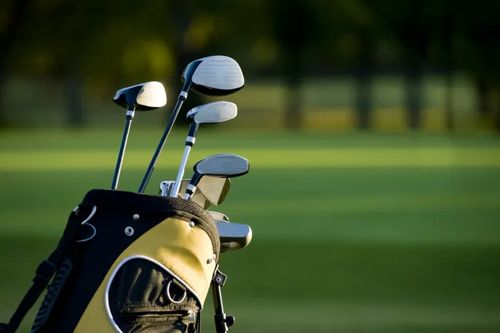 Golf clubs on course